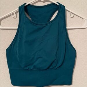 Lululemon High Impact Teal Racerback Sports Bra